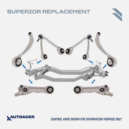 AUTOACER - 14p Front Suspension Kit Arms Links Struts Tie Rods Joints For Jaguar
