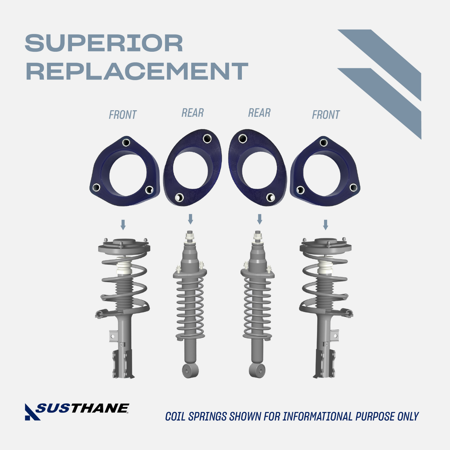 AUTOACER 14p Front & Rear leveling Lift Kit PU Spacers 40mm for Outlander Lancer