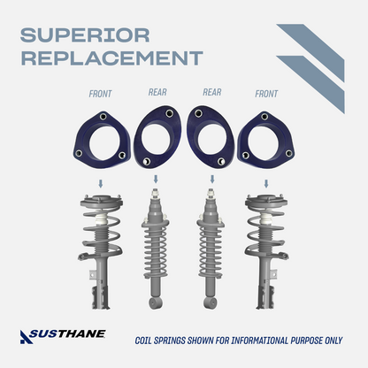 AUTOACER 14p Front & Rear leveling Lift Kit PU Spacers 40mm for Outlander Lancer