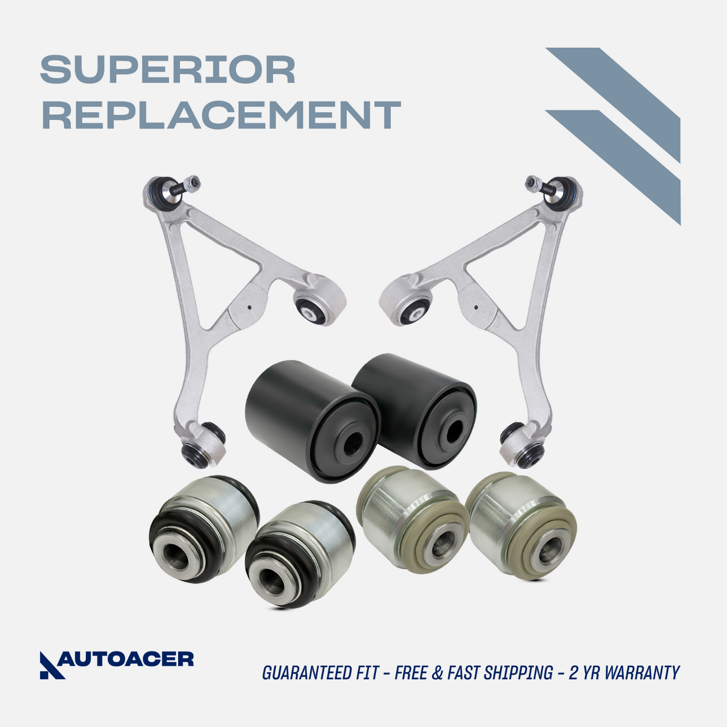 AUTOACER -8p Rear Upper Control Arms Lower Arm Bushings for Ford Lincoln LS 00-6