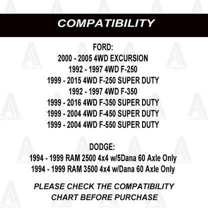 Front Upper & Lower Ball Joint Kit for Ford F-250 F-350 Super Duty Dodge Ram 4WD