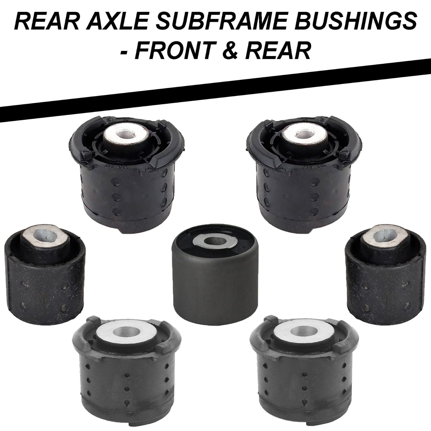 Rear Axle Trailing Subframe Diff Control Arm Bushing Kit 17p For BMW 3 E46 98-06