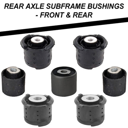 Rear Axle Trailing Subframe Diff Control Arm Bushing Kit 17p For BMW 3 E46 98-06