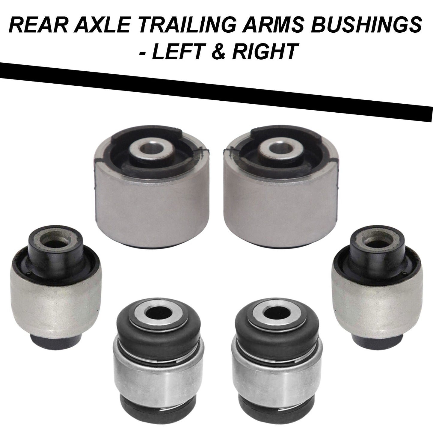 Rear Axle Trailing Subframe Diff Control Arm Bushing Kit 17p For BMW 3 E46 98-06