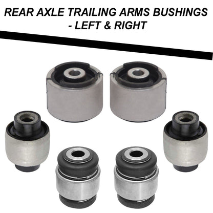 Rear Axle Trailing Subframe Diff Control Arm Bushing Kit 17p For BMW 3 E46 98-06