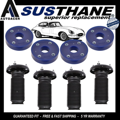 AUTOACER - 8p Front & Rear Poly Spacers 30mm + Strut Mount Assembly for JAGUAR S