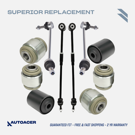AUTOACER 10p Rear Arm Bushes Tie Rods Stabilizer links For Jaguar SType XJ XF XK