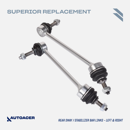 AUTOACER 10p Rear Arm Bushes Tie Rods Stabilizer links For Jaguar SType XJ XF XK