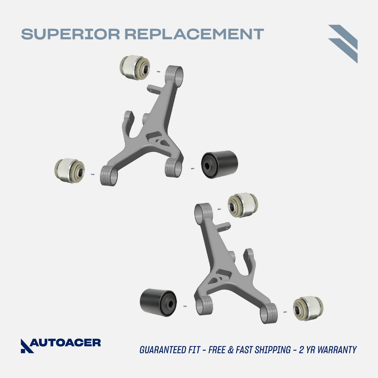 AUTOACER 10p Rear Arm Bushes Tie Rods Stabilizer links For Jaguar SType XJ XF XK
