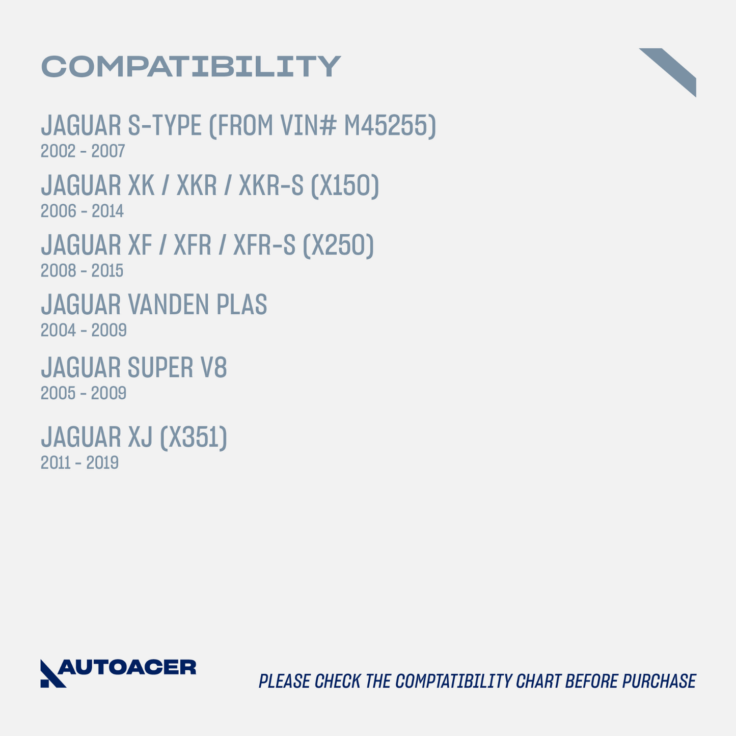 AUTOACER 10p Rear Arm Bushes Tie Rods Stabilizer links For Jaguar SType XJ XF XK