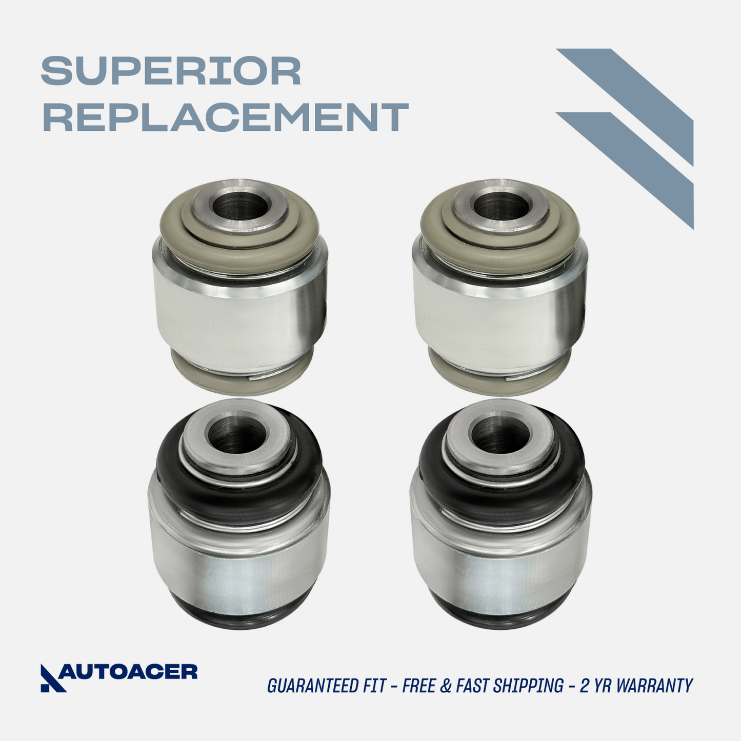 AUTOACER - 4p Rear Lower Control Arm Hydra Bushing Kit for JAGUAR S-Type XJ8 XJR