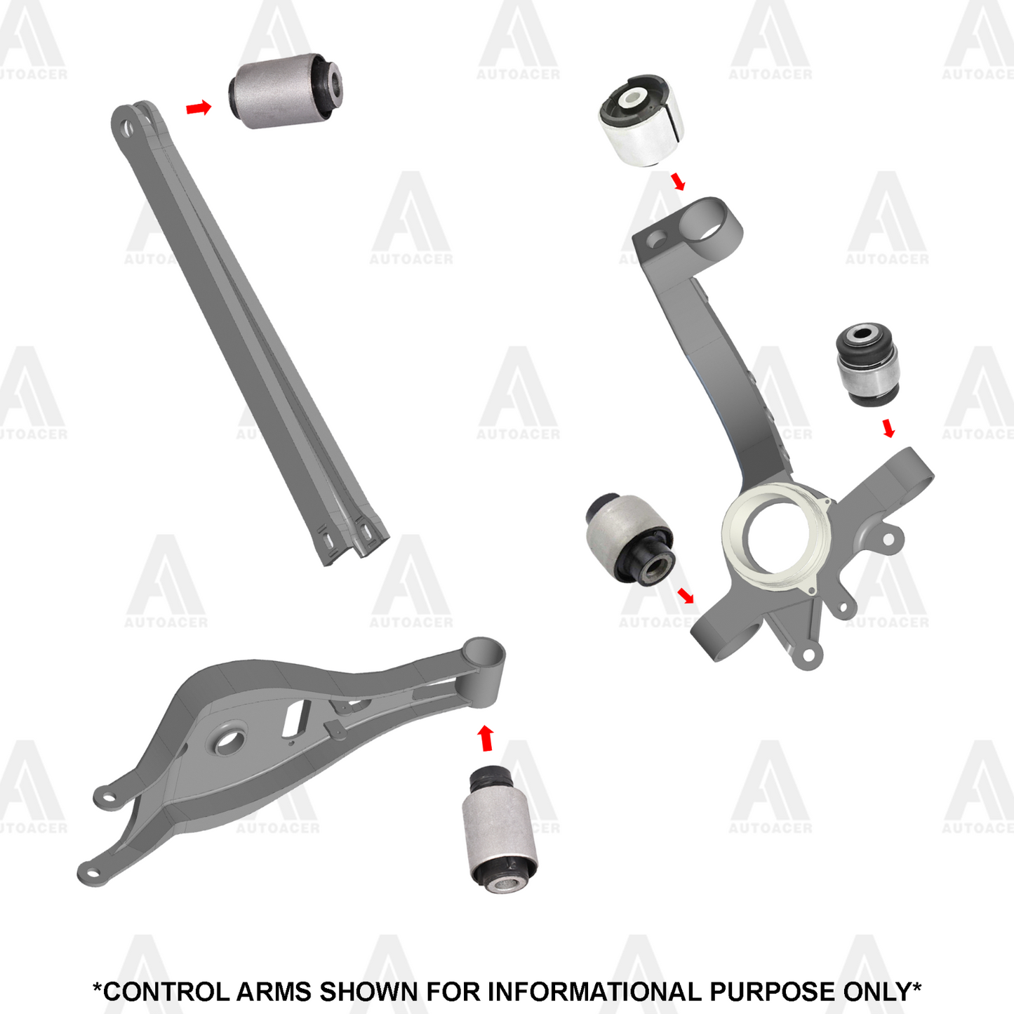 Rear Axle Trailing Control Arm Bushings Ball Joint Kit 10p for BMW E36 E46 92-06