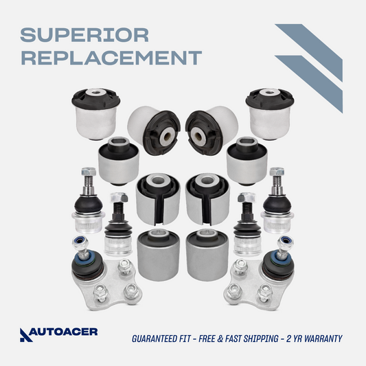 AUTOACER Suspension Repair Kit 16p - Front Upper Lower Control / Trailing Arm Bushings & Ball Joints (Left & Right) For Mercedes-Benz 2003 - 2011