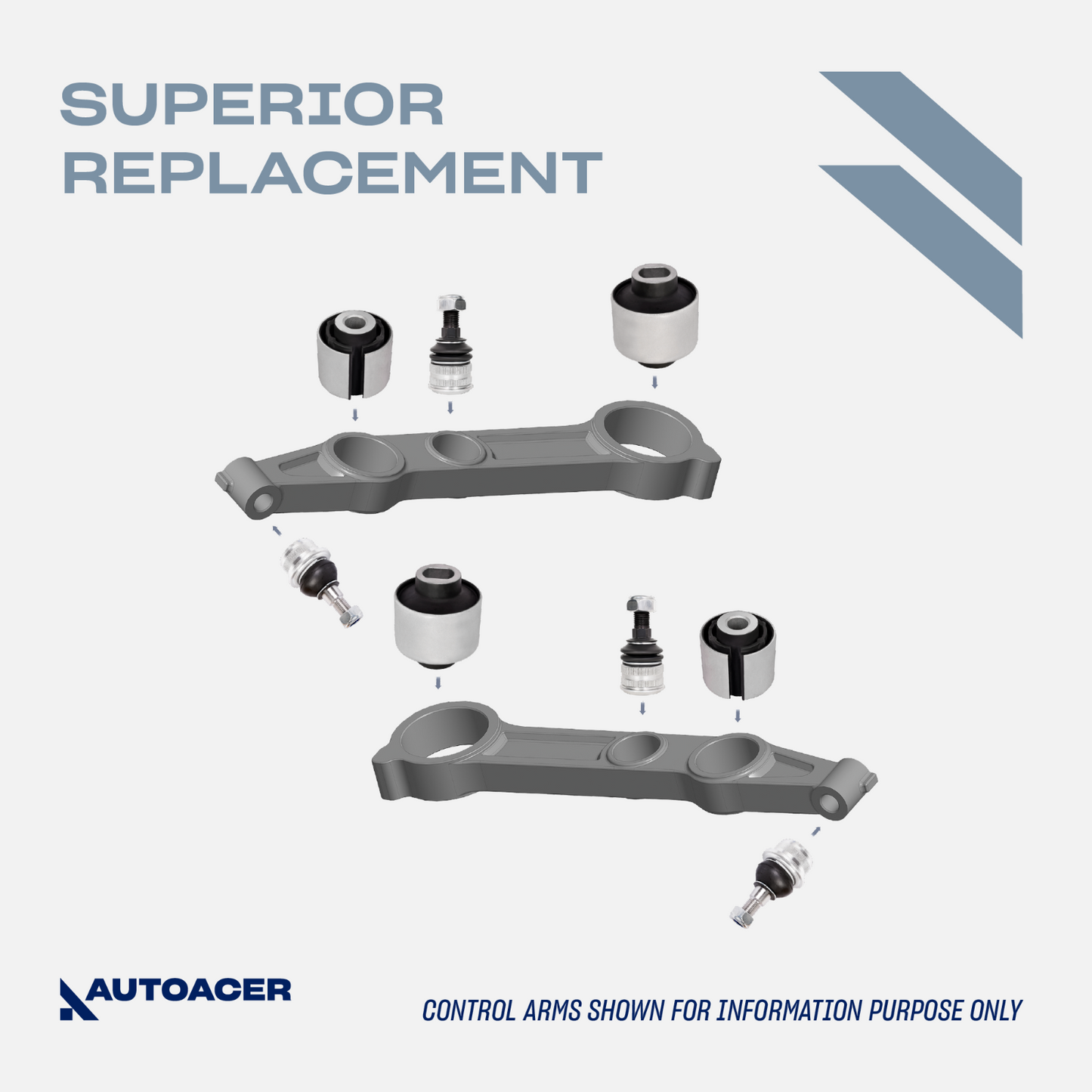 AUTOACER 16p Front Suspension Control Arm Bushings Ball Joints for Mercedes-Benz