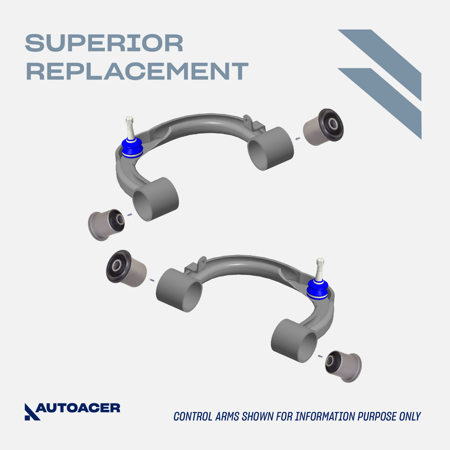 AUTOACER -8p Front Upper Lower Control Arm Bushings For Sequoia Tundra LX570 07-