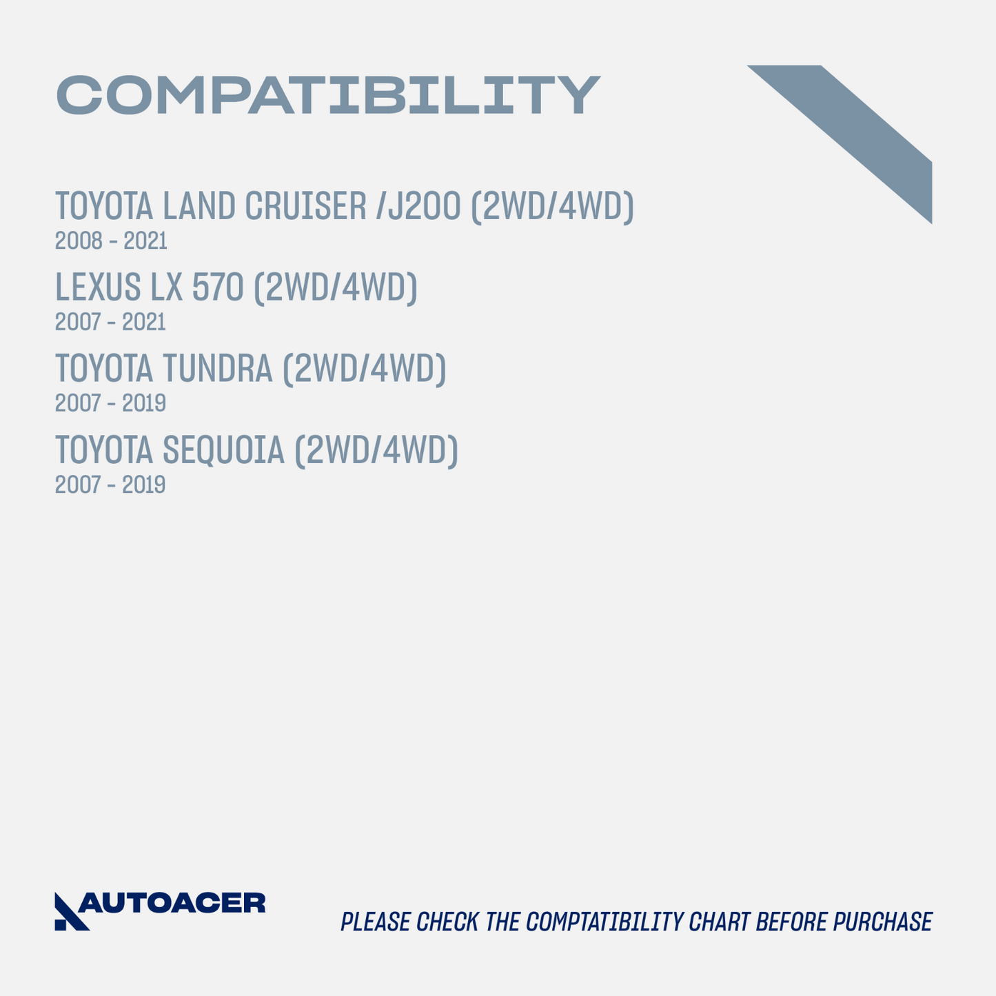 AUTOACER -8p Front Upper Lower Control Arm Bushings For Sequoia Tundra LX570 07-