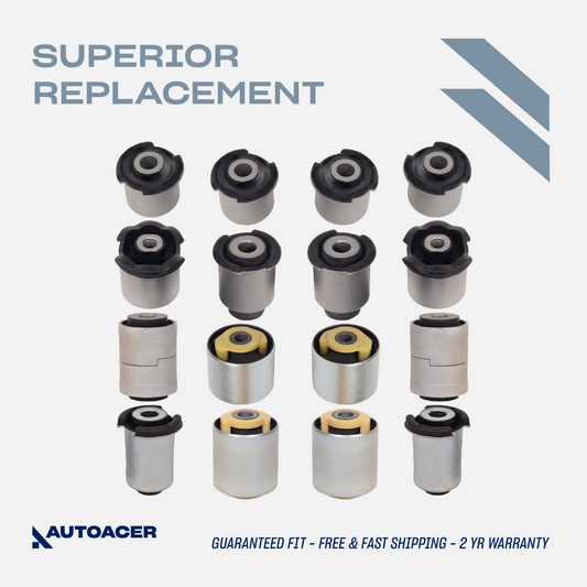 AUTOACER - 16p Front & Rear Control Arm Bushing Kit For Land Rover LR3 LR4 05-18