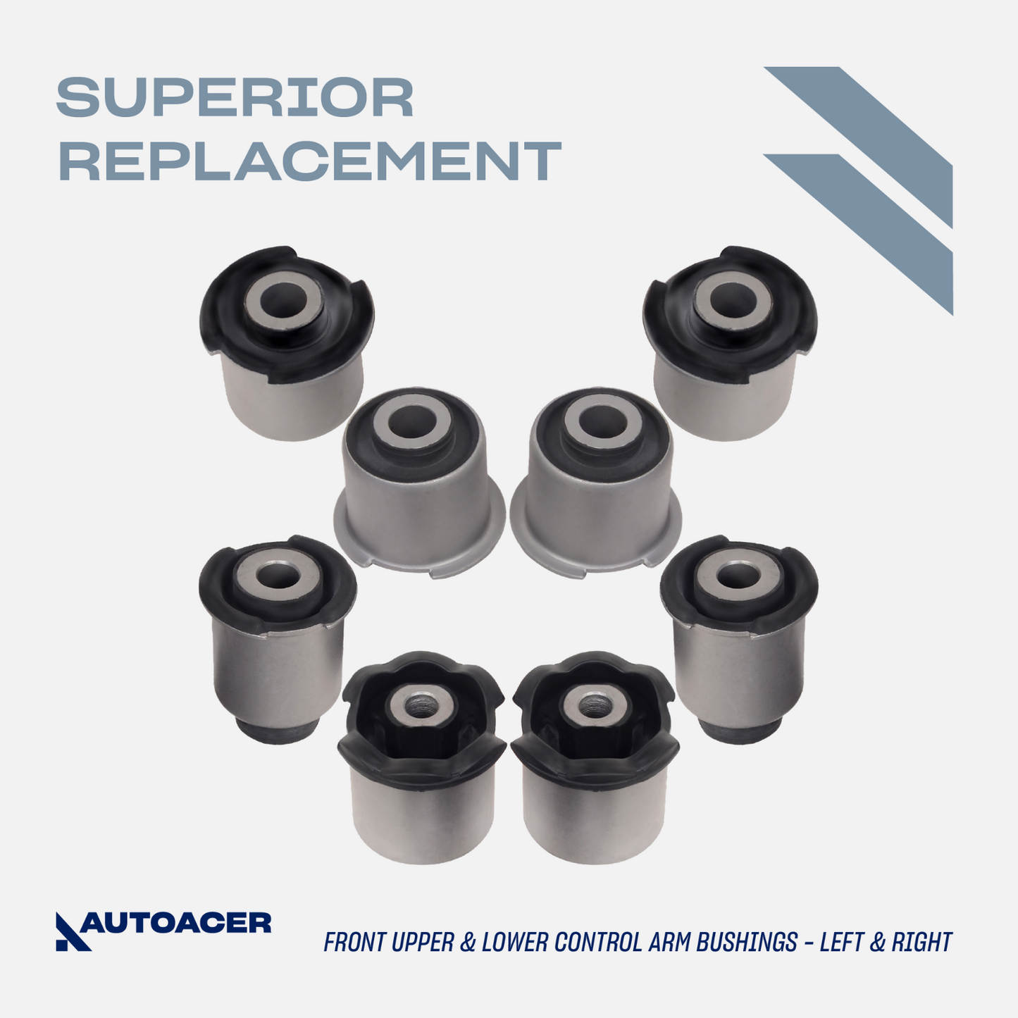 AUTOACER - 16p Front & Rear Control Arm Bushing Kit For Land Rover LR3 LR4 05-18