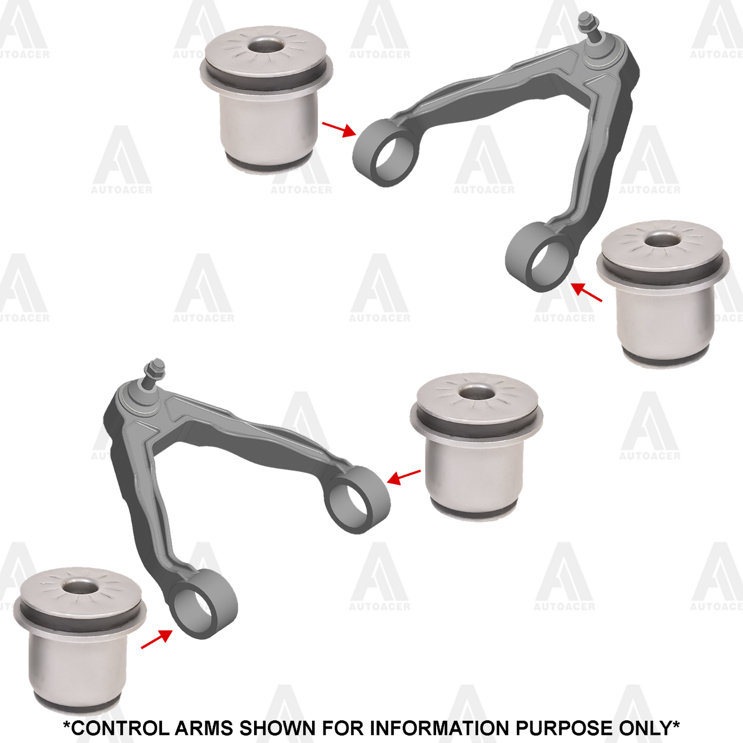 Front Upper Control Arm bushing Kit 4 pcs Left & Right for Silverado Sierra Van
