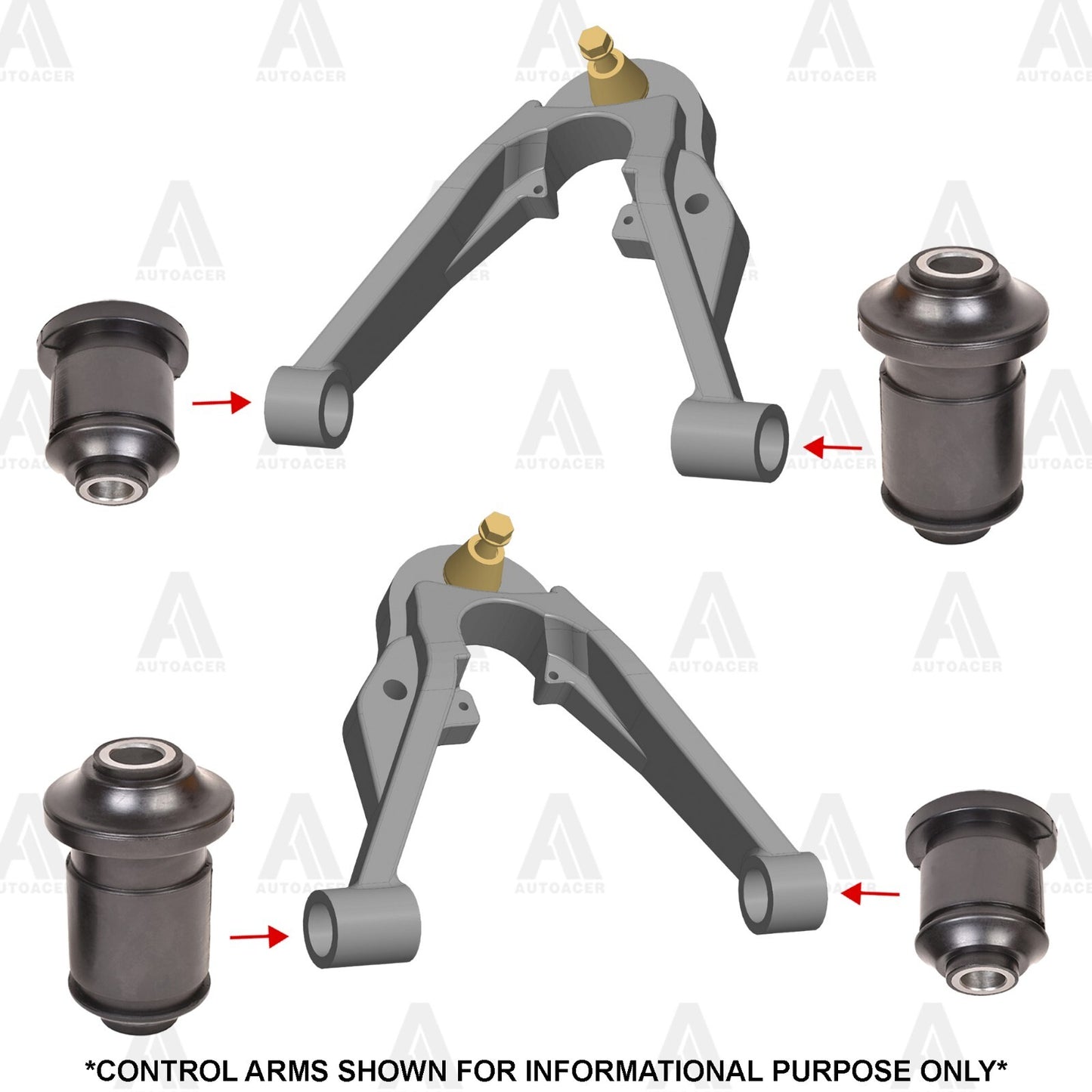 AUTOACER - 4p x Front Lower Control Arm bushing Kit LH RH Chevrolet GMC Cadillac