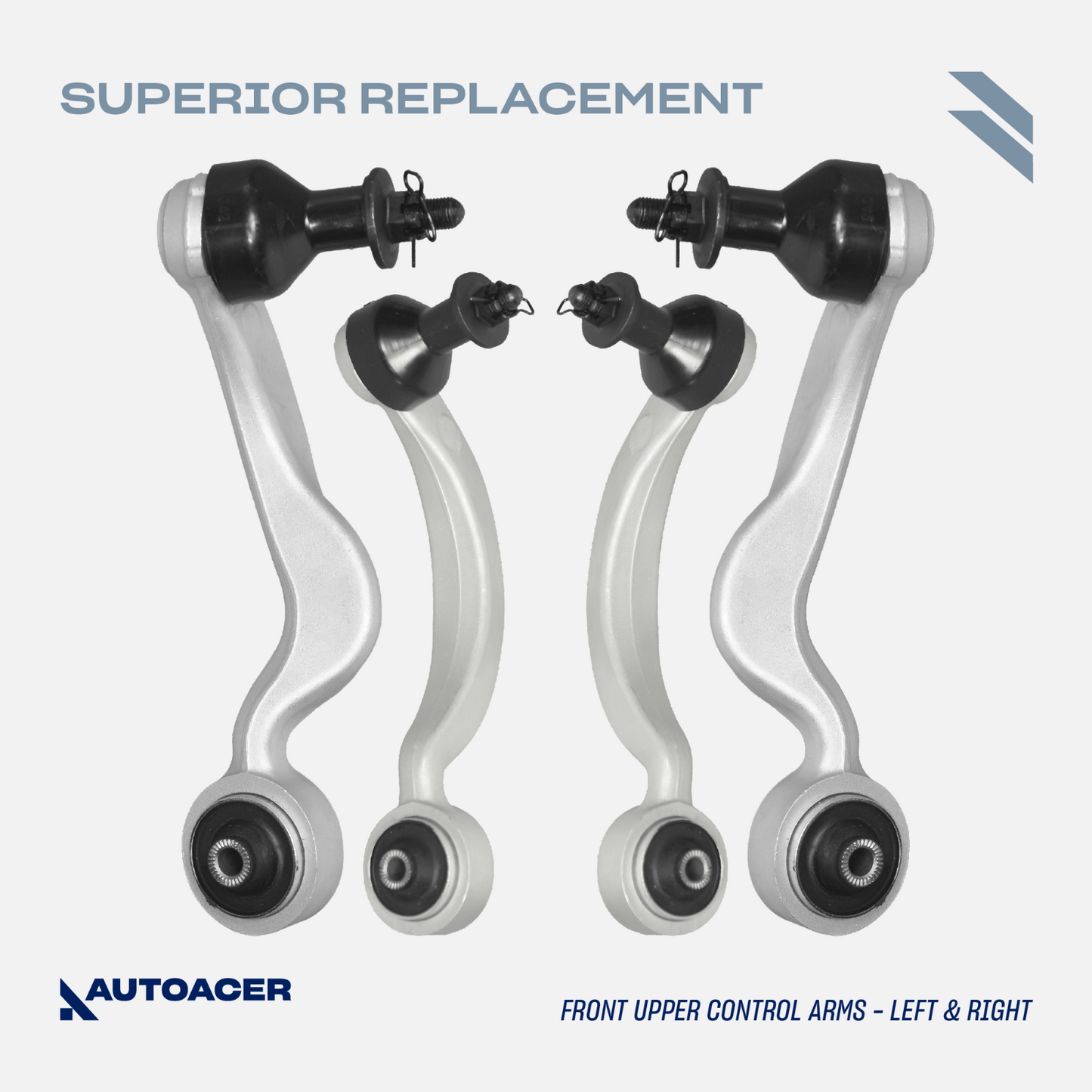AUTOACER -6p Front Upper & Lower Rear Control Arm Kit for Lexus LS460 LS600h AWD