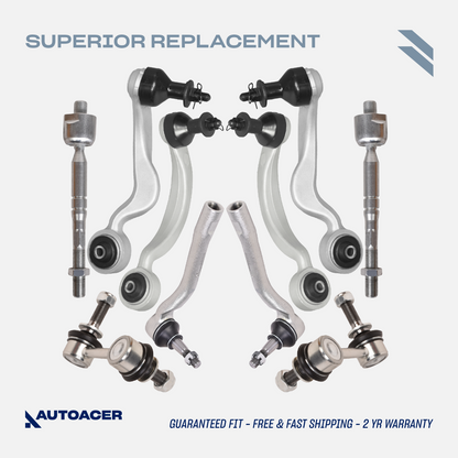 AUTOACER -10p Front Upper Control Arms Links Tie Rods For Lexus LS460 RWD 08-17