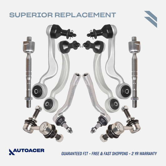 AUTOACER -10p Front Upper Control Arms Links Tie Rods For Lexus LS460 RWD 08-17