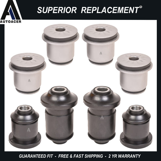 Front Upper & Lower Control Arm bushing Kit 8 pc Left Right for Silverado Sierra