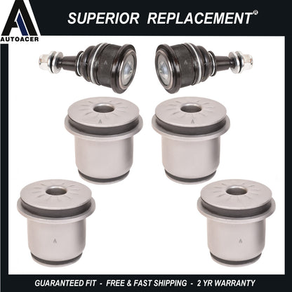AUTOACER - 6p Front Upper Control Arm bushings & Ball Joint Kit for Chevrolet GM