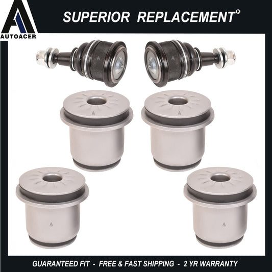 AUTOACER - 6p Front Upper Control Arm bushings & Ball Joint Kit for Chevrolet GM