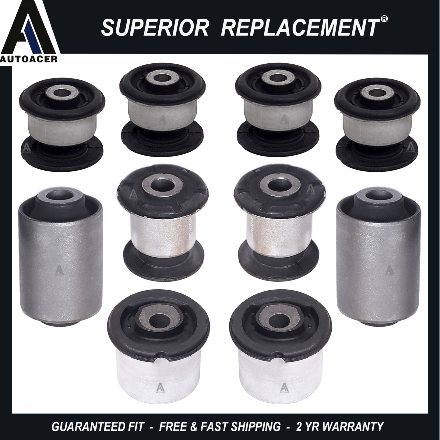 Front Upper Lower Control Arm Bushing Kit 10p For VW Touareg Q7 Porsche Cayenne