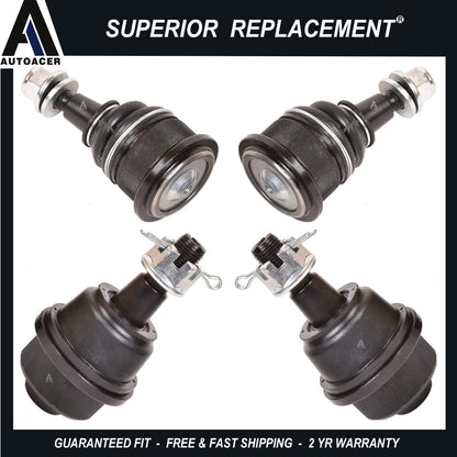 Front Upper & Lower Control Arm Ball Joint Kit 4p for Silverado Sierra 2500 3500