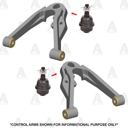 Front Upper & Lower Control Arm Ball Joint Kit 4p for Silverado Sierra 2500 3500