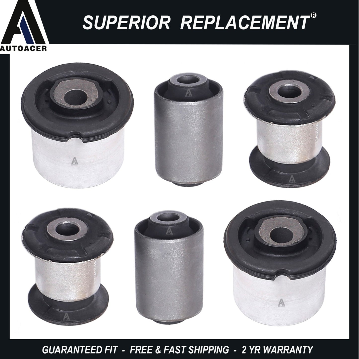 Front Lower Control Arm Bushing Kit 6pc For VW Touareg Audi Q7 & Porsche Cayenne