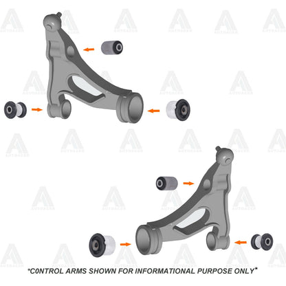 Front Lower Control Arm Bushing Kit 6pc For VW Touareg Audi Q7 & Porsche Cayenne