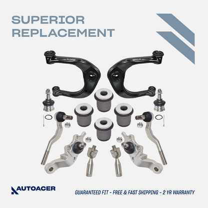 AUTOACER -14pc Front Upper Arms Lower Arm Bushes Ball Joints Tie Rods For Tacoma