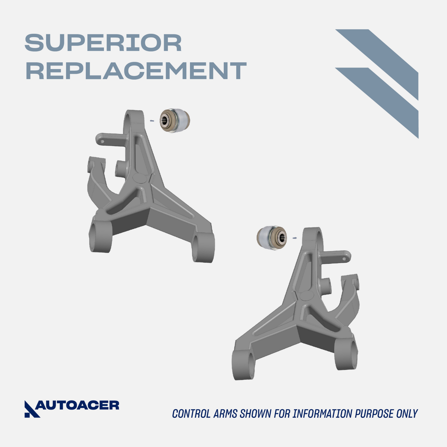 AUTOACER - 2p Rear Axle Suspension Arm Hydra Bushings for JAGUAR S-Type XK XF XJ