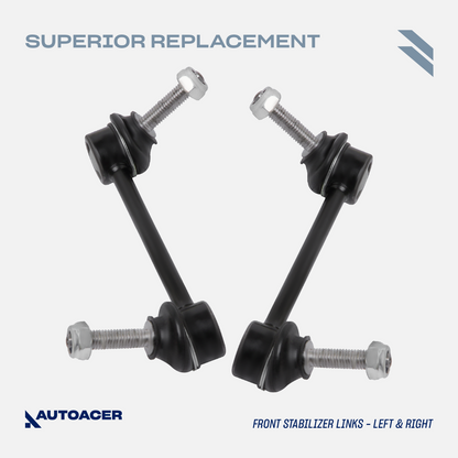 AUTOACER - 10p Front Rear Suspension Links Tie Rods Ball Joints For Ford Lincoln