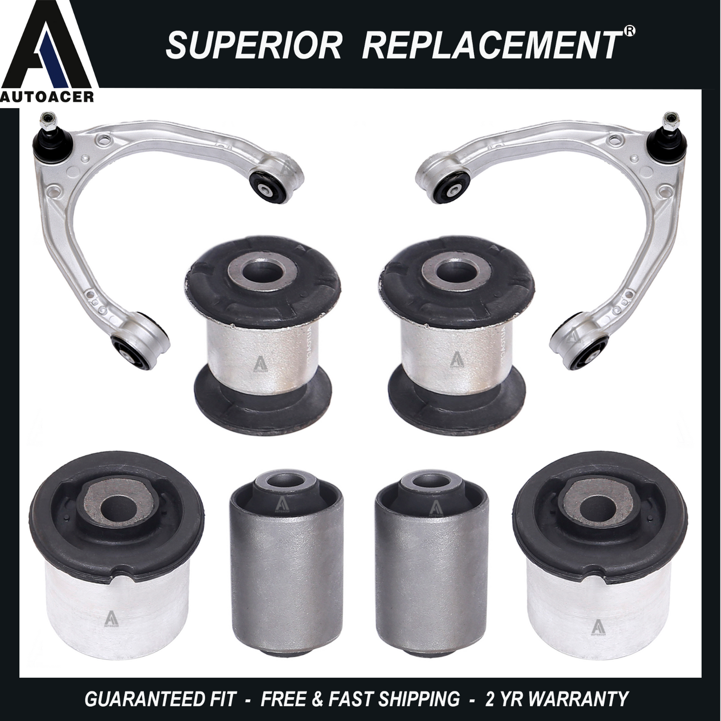 Front Upper Control Arms Lower Control Arm Bushing Kit 8pc For Toureg Q7 Cayenne