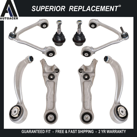 AUTOACER - 8pc Front Upper, Lower Control Arms & Ball Joint Kit for JAGUAR XK XF