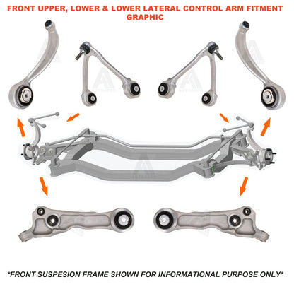 AUTOACER - 8pc Front Upper, Lower Control Arms & Ball Joint Kit for JAGUAR XK XF