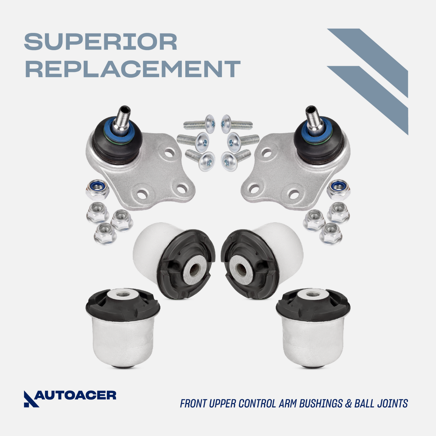AUTOACER -20p Front Control Arm Bushings Ball Joints Tie Rods Links for Mercedes