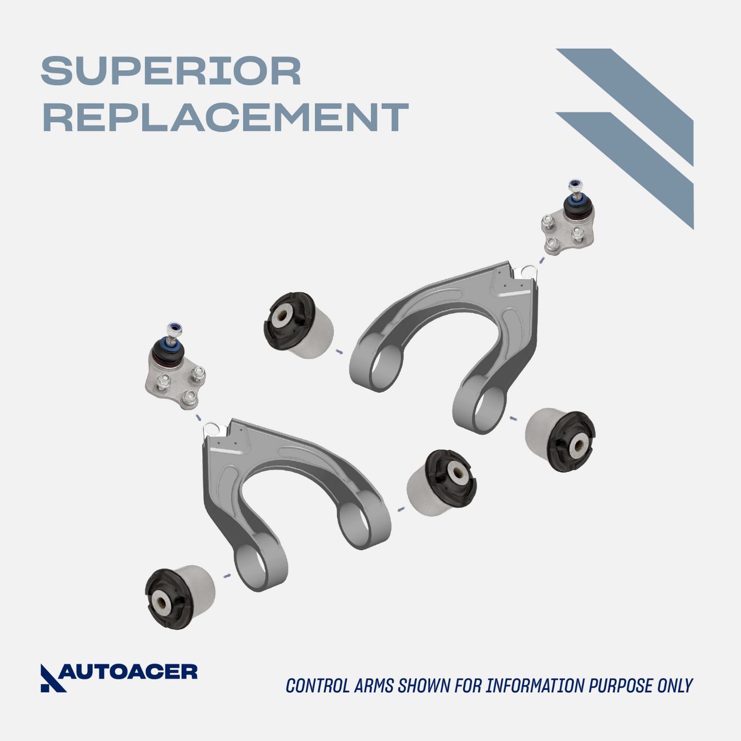 AUTOACER -20p Front Control Arm Bushings Ball Joints Tie Rods Links for Mercedes