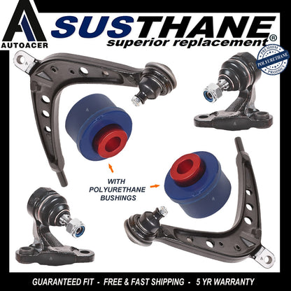 Front Lower Control Arms W/ Poly Bushings & Inner Ball Joint Kit 6pc for BMW E46