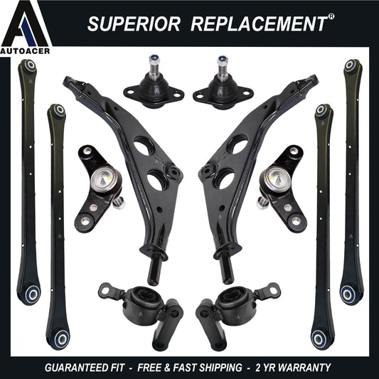 Front & Rear Control Arms, Bushings & Inner Outer Ball Joints Kit 12 pc For MINI