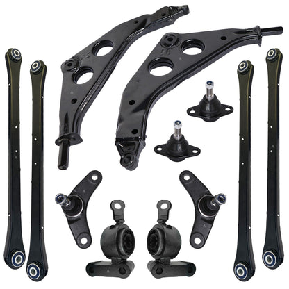 Front & Rear Control Arms, Bushings & Inner Outer Ball Joints Kit 12 pc For MINI