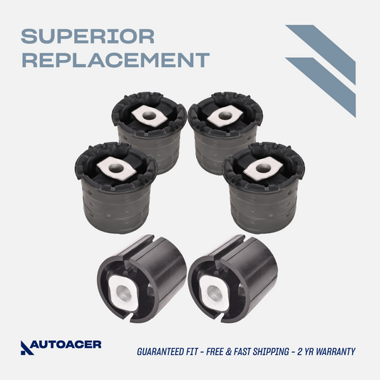 AUTOACER - 6p Rear Axle Subframe Mounts Bushings For BMW X5 X6 E53 E71 E72 00-14