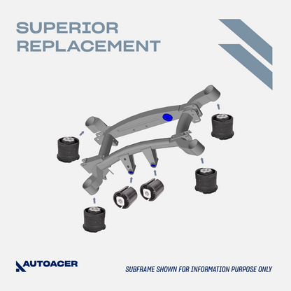 AUTOACER - 6p Rear Axle Subframe Mounts Bushings For BMW X5 X6 E53 E71 E72 00-14