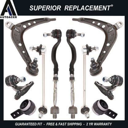 Complete Front Suspension Control Arm Kit 10 pcs for BMW E46 325xi 330xi 2001-05