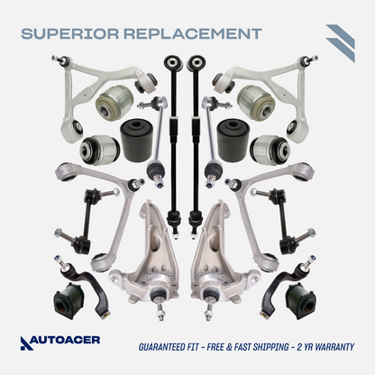AUTOACER 22p Complete Front Rear Kit Arms Bushes Links Tie Rods For JAGUAR SType